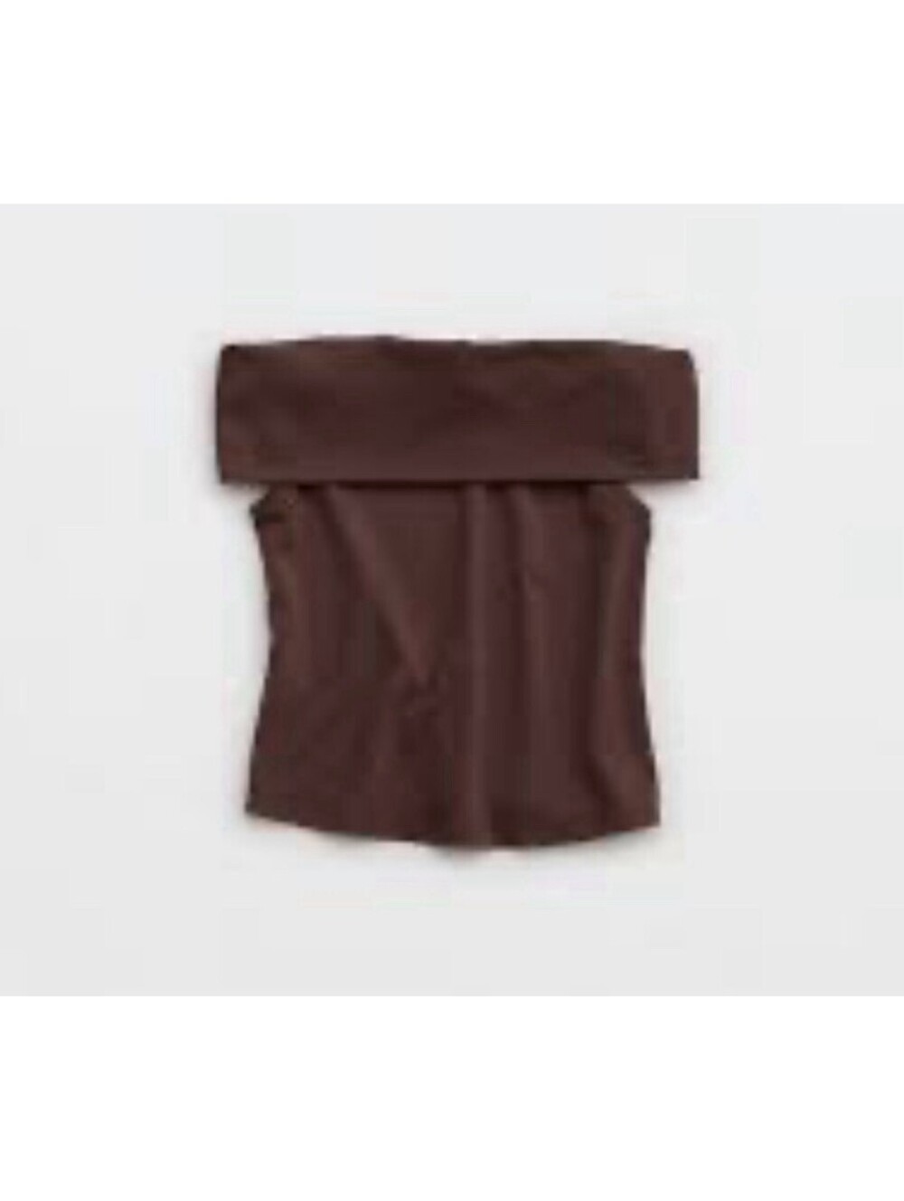 NEW! Aerie Chill Up Off the Shoulder Soft Knit Top Soft Brown Size Large NWT